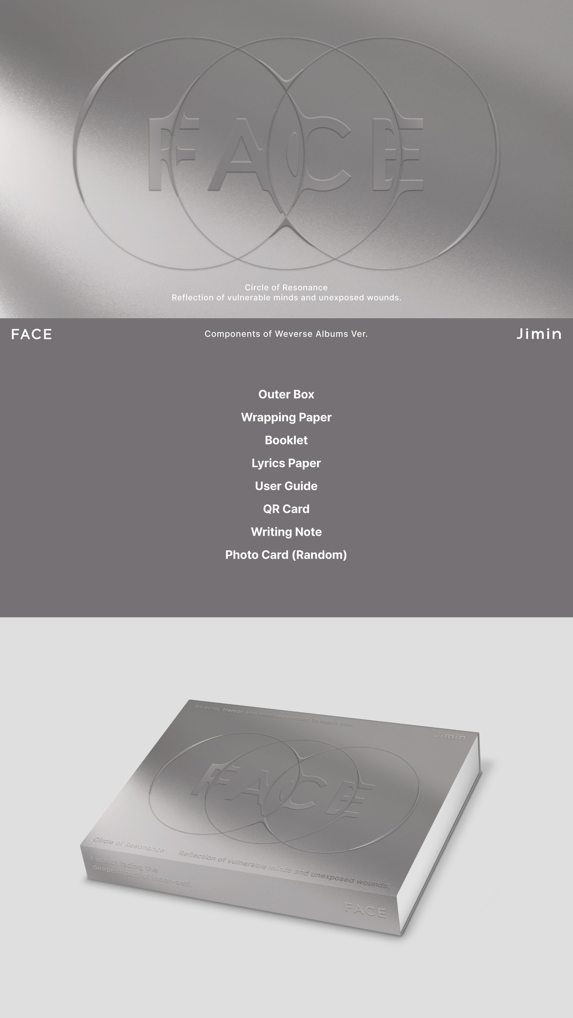 BTS JIMIN - FACE 1ST SOLO ALBUM WEVERSE ALBUM VER. NO P.O.B VER. - COKODIVE