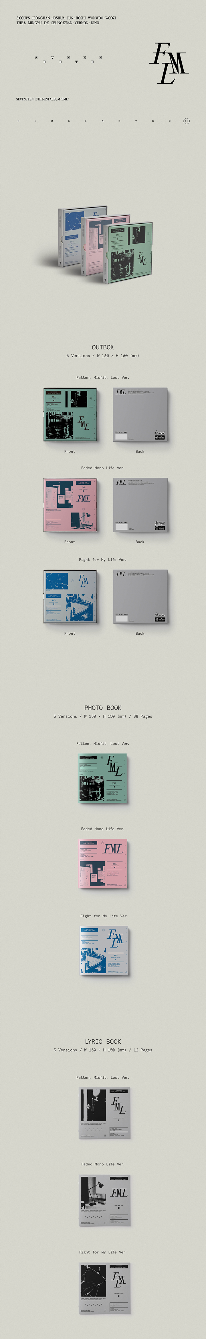 SEVENTEEN - FML 10TH MINI ALBUM NO P.O.B VER. - COKODIVE