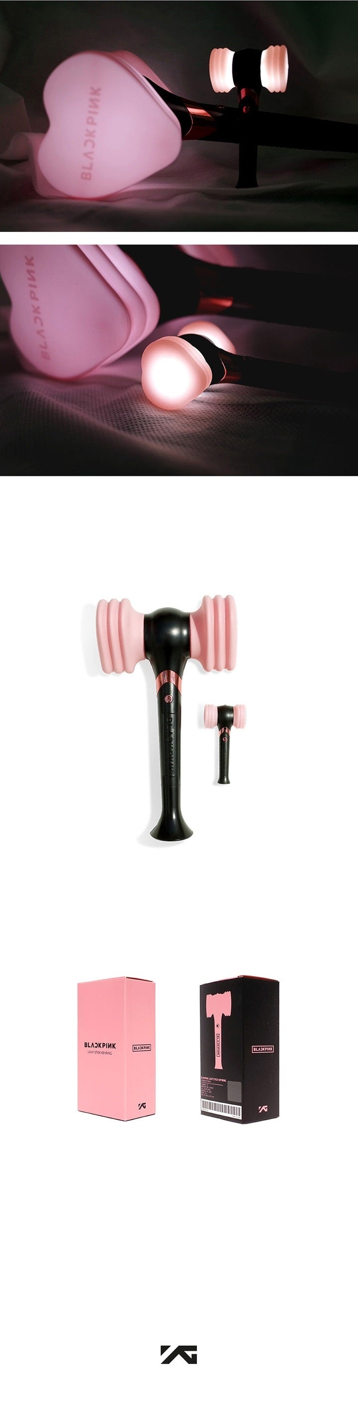 BLACKPINK - OFFICIAL LIGHT STICK KEYRING - COKODIVE