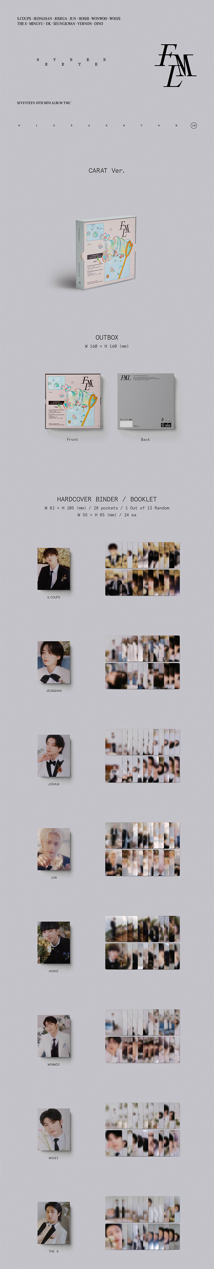 SEVENTEEN - FML 10TH MINI ALBUM CARAT VER. WEVERSE GIFT VER SEVENTEEN - FML 10TH MINI ALBUM CARAT VER. WEVERSE GIFT VER
