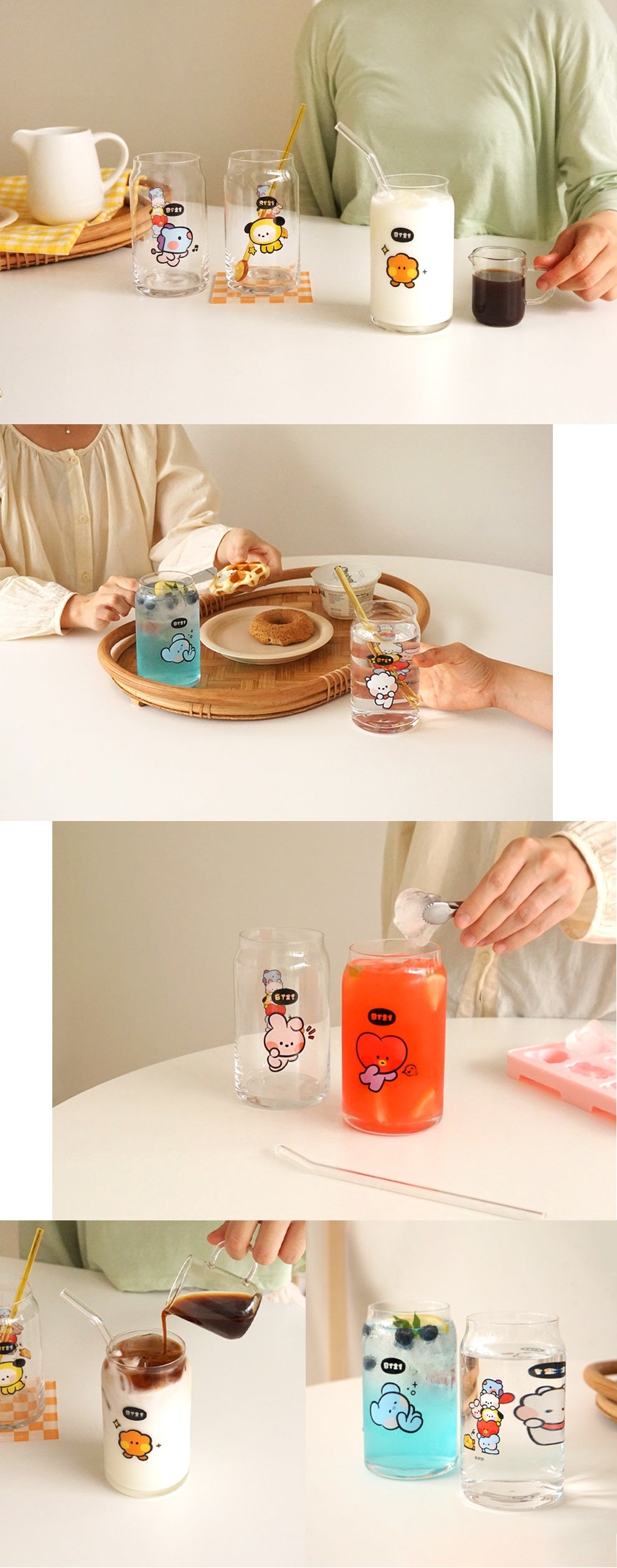 LINE FRIENDS CHARACTER MD BT21 MININI GLASS CUP