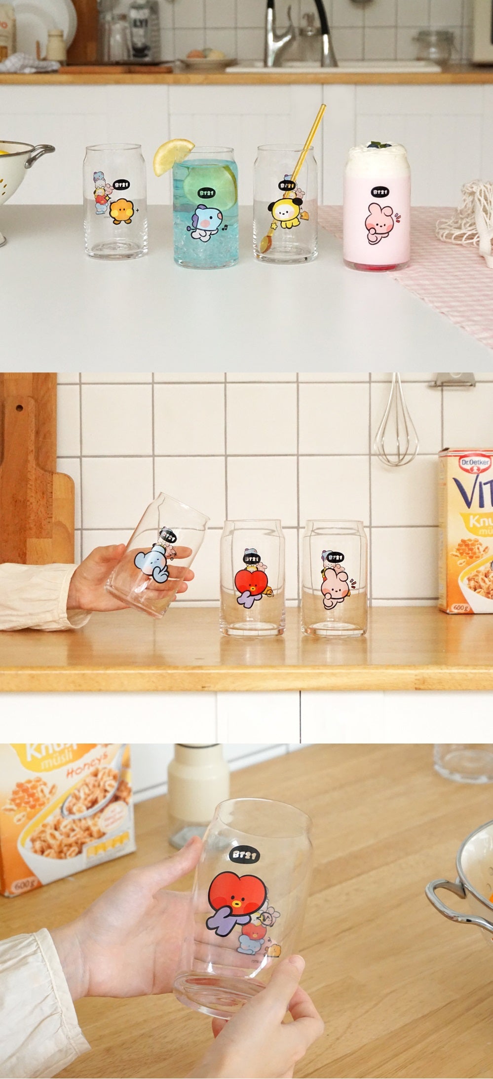 LINE FRIENDS CHARACTER MD BT21 MININI GLASS CUP