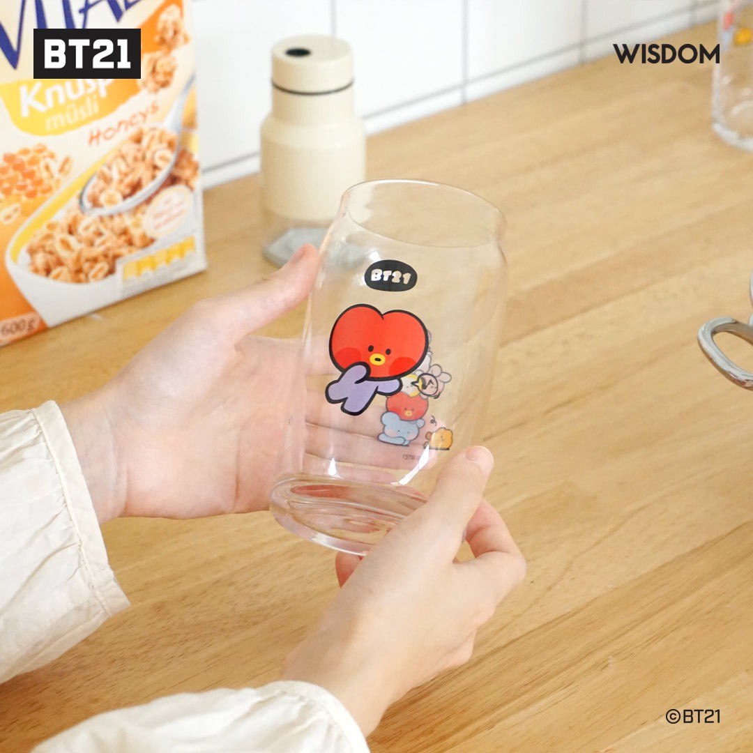 LINE FRIENDS CHARACTER MD TATA BT21 MININI GLASS CUP