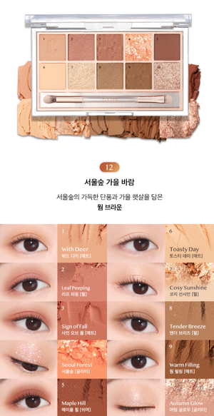 OLIVE YOUNG BEAUTY 12 AUTUMN BREEZE IN SEOUL FOREST CLIO - PRO EYE PALETTE