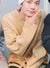 SEVENTEEN JEONGHAN PICK - BLOND9 THREE LINE KNIT CARDIGAN BEIGE - COKODIVE