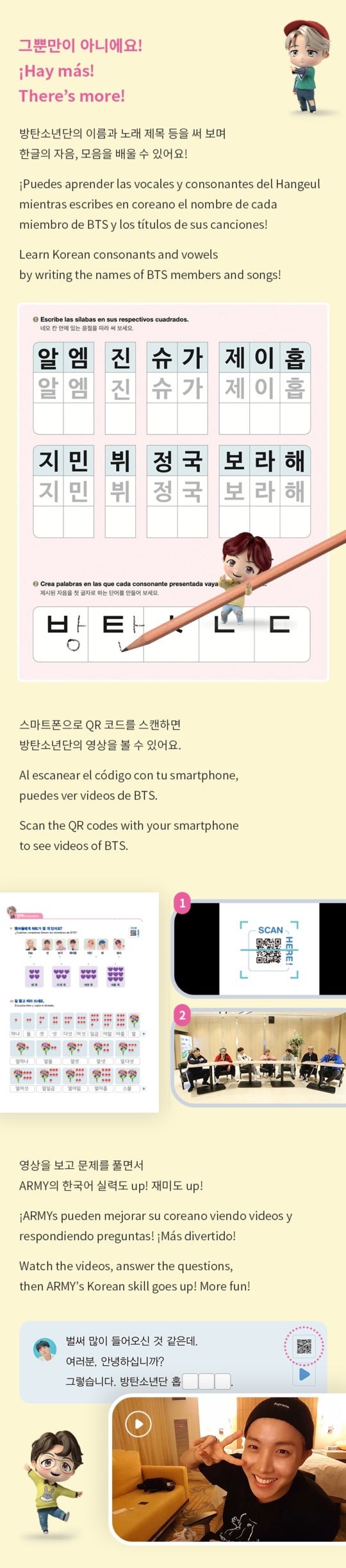 PRE ORDER BTS - LEARN KOREAN WITH BTS SPANISH EDITION - COKODIVE